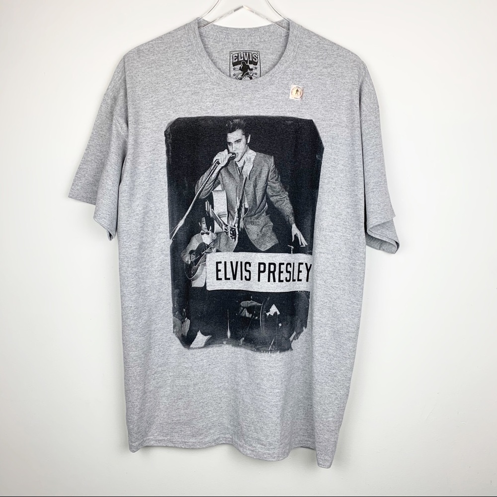 ELVIS PRESLEY Graphic Band Tee Guitar L XL 2XL